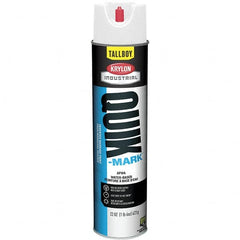 Krylon - 25 fl oz White Marking Paint - 35 to 71 Sq Ft Coverage, Water-Based Formula - Americas Industrial Supply