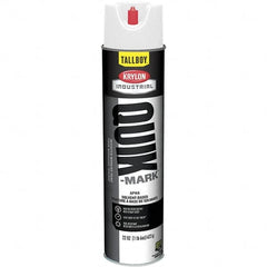 Krylon - 25 fl oz White Marking Paint - 35 to 71 Sq Ft Coverage, Solvent-Based Formula - Americas Industrial Supply