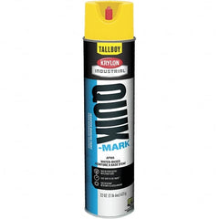 Krylon - 25 fl oz Yellow Marking Paint - 35 to 71 Sq Ft Coverage, Water-Based Formula - Americas Industrial Supply