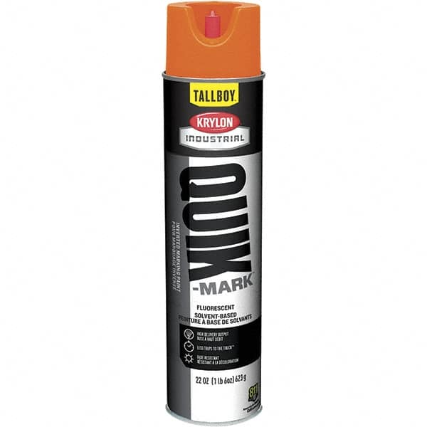 Krylon - 25 fl oz Orange Marking Paint - 35 to 71 Sq Ft Coverage, Solvent-Based Formula - Americas Industrial Supply