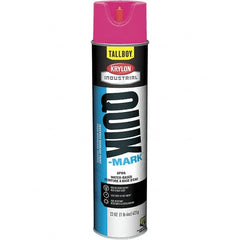 Krylon - 25 fl oz Pink Marking Paint - 35 to 71 Sq Ft Coverage, Water-Based Formula - Americas Industrial Supply