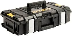 DeWALT - 10 Compartment Tool Case - 21-5/8" Wide x 13-1/4" Deep x 6-1/4" High, Structural Foam Plastic/Steel, Silver/Black/Yellow - Americas Industrial Supply