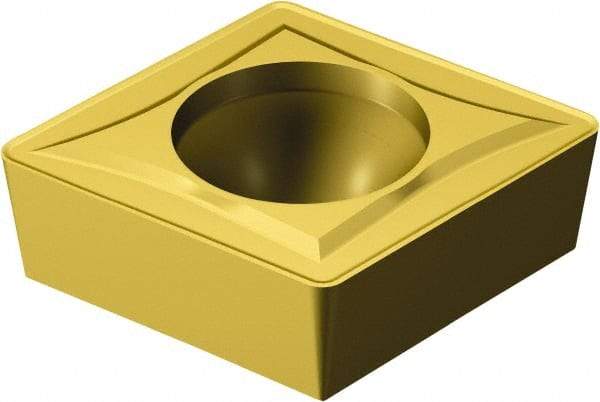 Sandvik Coromant - CCMT32.52 UR Grade 235 Carbide Turning Insert - TiCN/TiN Finish, 80° Diamond, 3/8" Inscr Circle, 5/32" Thick, 1/32" Corner Radius - Americas Industrial Supply