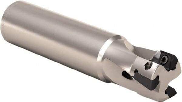 Seco - 16mm Cut Diam, 8mm Max Depth of Cut, 16mm Shank Diam, 135mm OAL, Indexable Square Shoulder End Mill - XO.. 0903.. Inserts, Cylindrical Shank, 90° Lead Angle, Through Coolant, Series Micro Turbo - Americas Industrial Supply