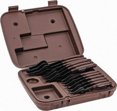Paramount - 12 Piece, 3/8 to 3" Bore, 1/8 to 3-1/2" Shaft, Internal/External Retaining Ring Pliers Set - 0.038 to 0.09" Tip Diam Range - Americas Industrial Supply