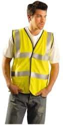 OccuNomix - Size M Flame Resistant/Retardant Yellow Solid General Purpose Vest - 36 to 38" Chest, ANSI 107-2015, ASTM F1506, ATPV=5.1 cal/Sq cm, NFPA 70E/HRC=1, Hook & Loop Closure, 1 Pocket, Modacrylic/Aramid Blend - Americas Industrial Supply