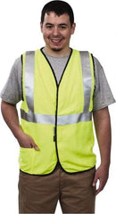 OccuNomix - Size L Flame Resistant/Retardant Yellow Solid General Purpose Vest - 40 to 42" Chest, ANSI 107-2015, ASTM F1506, ATPV=5.4 cal/Sq cm, NFPA 70E/HRC=1, Hook & Loop Closure, 1 Pocket, Modacrylic/Aramid Blend - Americas Industrial Supply