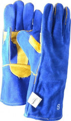 MCR Safety - Size S Cowhide Welding Glove - 13" OAL, Gauntlet Cuff - Americas Industrial Supply