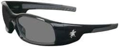 MCR Safety - Gray Lenses, Framed Safety Glasses - Scratch Resistant, Black Polycarbonate Frame, Wrap Around - Americas Industrial Supply