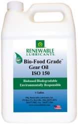 Renewable Lubricants - 1 Gal Bottle, Mineral Gear Oil - 6°F to 250°F, 131 St Viscosity at 40°C, 20 St Viscosity at 100°C, ISO 150 - Americas Industrial Supply