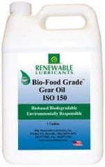 Renewable Lubricants - 1 Gal Bottle, Mineral Gear Oil - 6°F to 250°F, 131 St Viscosity at 40°C, 20 St Viscosity at 100°C, ISO 150 - Americas Industrial Supply