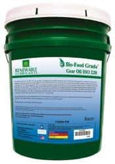 Renewable Lubricants - 5 Gal Pail, Mineral Gear Oil - 10°F to 250°F, 166 St Viscosity at 40°C, 24.1 St Viscosity at 100°C, ISO 220 - Americas Industrial Supply