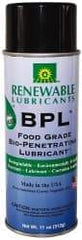 Renewable Lubricants - 11 oz Aerosol Thin Oily Film Penetrant/Lubricant - 0°F to 280°F, Food Grade - Americas Industrial Supply