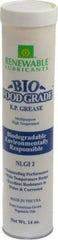 Renewable Lubricants - 14 oz Cartridge Biobased Extreme Pressure Grease - White, Extreme Pressure, Food Grade & High Temperature, 590°F Max Temp, NLGIG 2, - Americas Industrial Supply