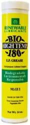 Renewable Lubricants - 14 oz Cartridge Biobased Extreme Pressure Grease - Green, Extreme Pressure & High Temperature, 285°F Max Temp, NLGIG 2, - Americas Industrial Supply