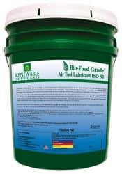 Renewable Lubricants - 5 Gal Pail, ISO 32, Air Tool Oil - -20°F to 230°, 29.33 Viscosity (cSt) at 40°C, 7.34 Viscosity (cSt) at 100°C, Series Bio-Food Grade - Americas Industrial Supply