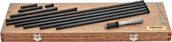 Mitutoyo - 4 to 40 Inch Range, Mechanical Inside Tubular Micrometer - 0.001 Inch Graduation, 0.00012+m+0.00004xR/20 Inch Accuracy - Americas Industrial Supply