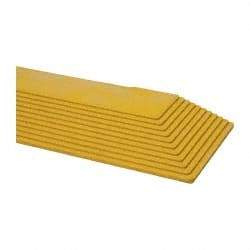 Wearwell - 39" Long x 3" Wide x 5/8" Thick, Anti-Fatigue Modular Matting Ramp Edge - Female, Yellow, For Dry & Wet Areas, Series 572 - Americas Industrial Supply