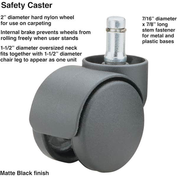 Master Caster - Cushions, Casters & Chair Accessories Type: Caster Set For Use With: Office and Home Furniture - Americas Industrial Supply