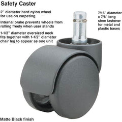 Master Caster - Cushions, Casters & Chair Accessories Type: Caster Set For Use With: Office and Home Furniture - Americas Industrial Supply