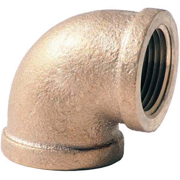 Merit Brass - Brass & Chrome Pipe Fittings Type: 90 Elbow Fitting Size: 4 - Americas Industrial Supply