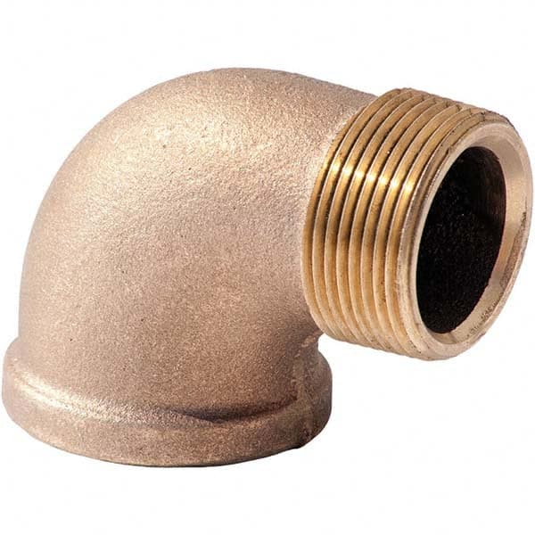 Merit Brass - Brass & Chrome Pipe Fittings Type: 90 Street Elbow Fitting Size: 4 - Americas Industrial Supply