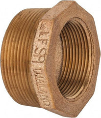 Merit Brass - Class 125, 2 x 1-1/2" Internal Pipe, Lead Free Brass Hex Bushing - MNPT x FNPT - Americas Industrial Supply