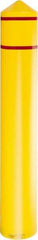 Eagle - 9-3/8" Wide x 9-3/8" Deep x 57" High, 8" Bumper Post Sleeve - Yellow, HDPE, 8 Lb, Smooth Surface - Americas Industrial Supply