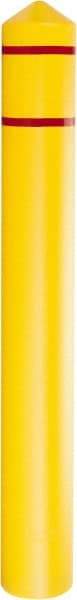 Eagle - 7-3/8" Wide x 7-3/8" Deep x 56" High, 6" Bumper Post Sleeve - Yellow, HDPE, 6 Lb, Smooth Surface - Americas Industrial Supply