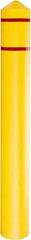 Eagle - 7-3/8" Wide x 7-3/8" Deep x 56" High, 6" Bumper Post Sleeve - Yellow, HDPE, 6 Lb, Smooth Surface - Americas Industrial Supply