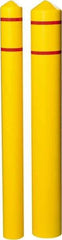 Eagle - 5-1/4" Wide x 5-1/4" Deep x 56" High, 4" Bumper Post Sleeve - Yellow, HDPE, 4 Lb, Smooth Surface - Americas Industrial Supply