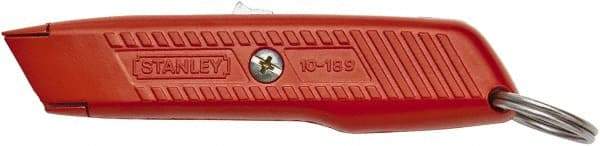 Stanley - Retractable Utility Knife - Orange Metal Handle, 1 Blade Included - Americas Industrial Supply