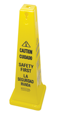 Caution Cone Sign - Yellow - Americas Industrial Supply