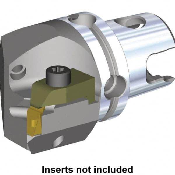 Kennametal - NU3L Insert, 50mm Head Length, Modular Grooving Cutting Unit Head - Right Hand Cut, System Size KM50, Through Coolant, Series Top Notch - Americas Industrial Supply