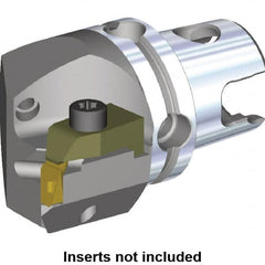 Kennametal - NU3L Insert, 50mm Head Length, Modular Grooving Cutting Unit Head - Right Hand Cut, System Size KM50, Through Coolant, Series Top Notch - Americas Industrial Supply