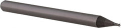 Accupro - 0.028", 0.042" LOC, 1/8" Shank Diam, 1-1/2" OAL, 4 Flute, Solid Carbide Square End Mill - Single End, Uncoated, Spiral Flute, 30° Helix, Centercutting, Right Hand Cut, Right Hand Flute, Series Miniature - Americas Industrial Supply