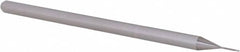 Accupro - 1/64", 0.022" LOC, 1/8" Shank Diam, 2-1/2" OAL, 3 Flute, Solid Carbide Square End Mill - Single End, Uncoated, Spiral Flute, 30° Helix, Centercutting, Right Hand Cut, Right Hand Flute, Series Miniature - Americas Industrial Supply