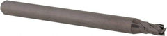 Accupro - 0.09", 0.135" LOC, 1/8" Shank Diam, 1-1/2" OAL, 4 Flute, Solid Carbide Square End Mill - Single End, Uncoated, Spiral Flute, 30° Helix, Centercutting, Right Hand Cut, Right Hand Flute, Series Miniature - Americas Industrial Supply