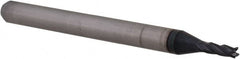 Accupro - 0.059", 0.177" LOC, 1/8" Shank Diam, 1-1/2" OAL, 4 Flute, Solid Carbide Square End Mill - Single End, AlTiN Finish, Spiral Flute, 30° Helix, Centercutting, Right Hand Cut, Right Hand Flute, Series Miniature - Americas Industrial Supply
