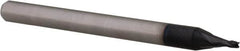 Accupro - 0.04", 0.06" LOC, 1/8" Shank Diam, 1-1/2" OAL, 4 Flute, Solid Carbide Square End Mill - Single End, AlTiN Finish, Spiral Flute, 30° Helix, Centercutting, Right Hand Cut, Right Hand Flute, Series Miniature - Americas Industrial Supply