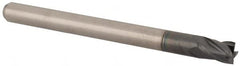 Accupro - 5/32", 0.562" LOC, 3/16" Shank Diam, 2" OAL, 4 Flute, Solid Carbide Square End Mill - Single End, AlTiN Finish, Spiral Flute, 30° Helix, Centercutting, Right Hand Cut, Right Hand Flute, Series Miniature - Americas Industrial Supply