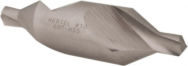 Hertel - #10 Plain Cut 60° Incl Angle High Speed Steel Combo Drill & Countersink - Americas Industrial Supply