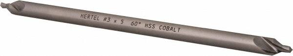 Hertel - #3 Plain Cut 60° Incl Angle Cobalt Combo Drill & Countersink - Americas Industrial Supply