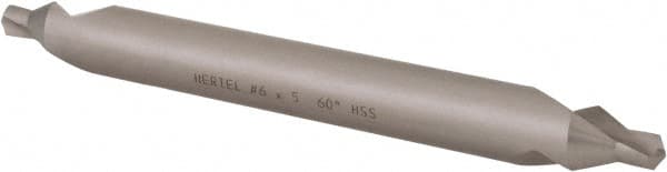 Hertel - #6 Plain Cut 60° Incl Angle High Speed Steel Combo Drill & Countersink - Americas Industrial Supply