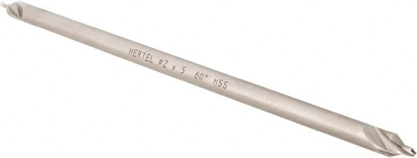 Hertel - #2 Plain Cut 60° Incl Angle High Speed Steel Combo Drill & Countersink - Americas Industrial Supply