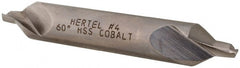 Hertel - #4 Plain Cut 60° Incl Angle Cobalt Combo Drill & Countersink - Americas Industrial Supply