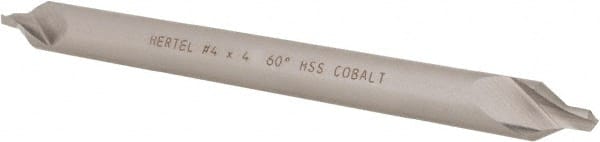 Hertel - #4 Plain Cut 60° Incl Angle Cobalt Combo Drill & Countersink - Americas Industrial Supply