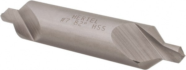 Hertel - #7 Plain Cut 82° Incl Angle High Speed Steel Combo Drill & Countersink - Americas Industrial Supply