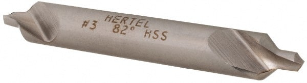 Hertel - #3 Plain Cut 82° Incl Angle High Speed Steel Combo Drill & Countersink - Americas Industrial Supply