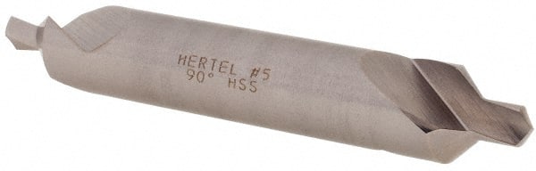 Hertel - #5 Plain Cut 90° Incl Angle High Speed Steel Combo Drill & Countersink - Americas Industrial Supply